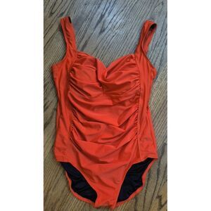 Delta Burke Swimwear Plus Size Shaping Slimming One Piece Swimsuit Size 22W